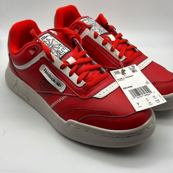 Reebok Classic Red and White Sneakers - Picture 2 of 11